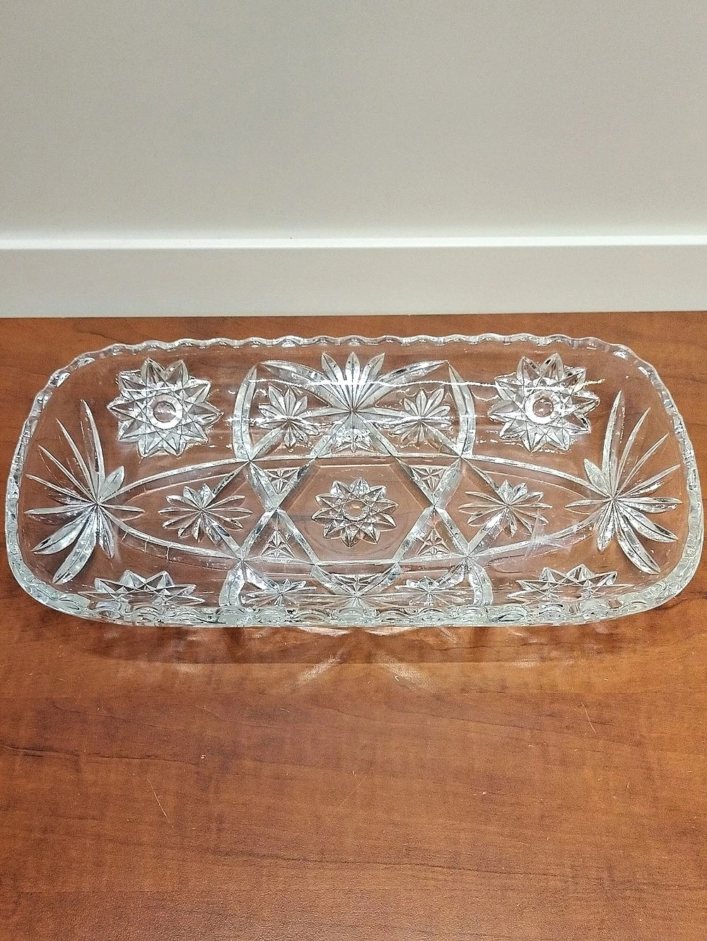 Anchor Hocking Star Of David Rectangular Serving Tray